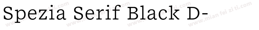 Spezia Serif Black D字体转换